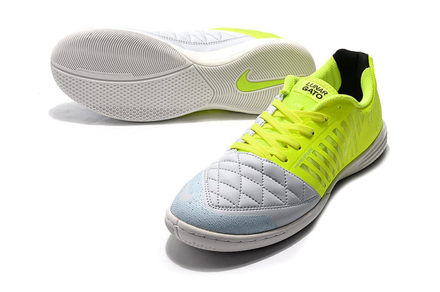 Chuteira Nike Lunar Gato Futsal - Branco/Amarelo