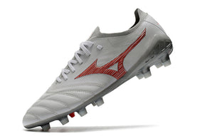 Chuteira Mizuno Morelia Neo 3 Campo FG - Cinza/Vermelho