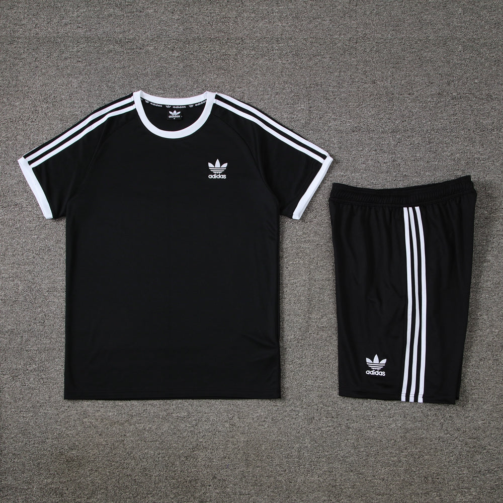 Conjunto Adidas Camisa e Bermuda Classic Preto
