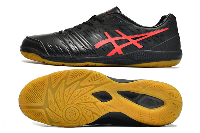 Chuteira Asics Japan Destaque FF Futsal - Preto/Vermelho