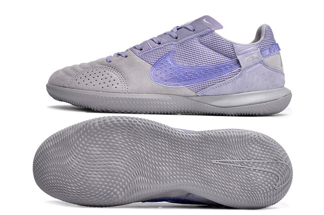 Chuteira Nike Street Gato Futsal IC - Cinza/Roxo