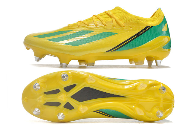 Chuteira Adidas X CrazyFast.1 SG - Amarelo/Verde