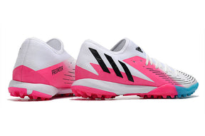 Chuteira Adidas Predator Edge.3 Low Society TF - Rosa/Branco
