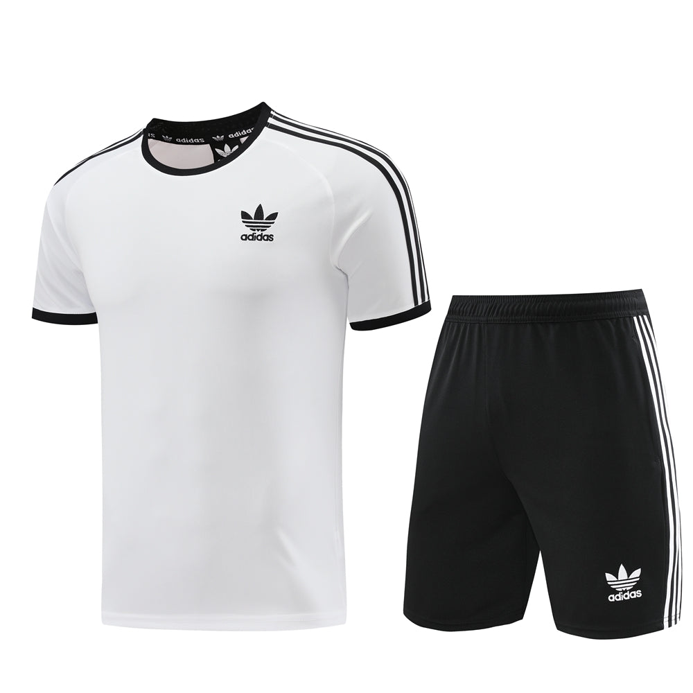 Conjunto Adidas Camisa e Bermuda Classic Branco