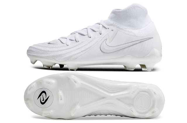 Chuteira Nike Campo Phantom Luna Elite Campo FG - All White