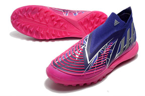 Chuteira Adidas Predator Edge+ Society TF - Azul/Rosa