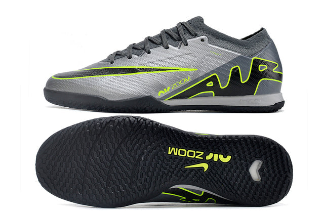 Chuteira Nike Mercurial Vapor 15 Elite Futsal - Cinza/Verde