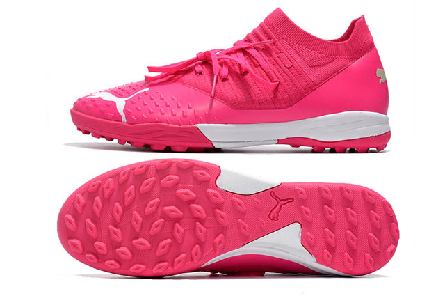 Chuteira Puma Future Z 1.3 Pro Cage Society - Rosa/Branco
