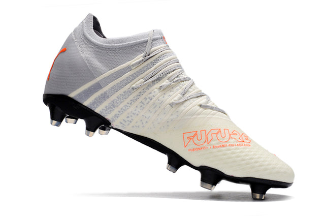 Chuteira Puma Future Z 1.4 Campo FG/AG - Cinza/Laranja