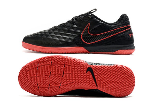 Chuteira Nike React Tiempo Legend 8 Pro Futsal IC - Preto/Laranja