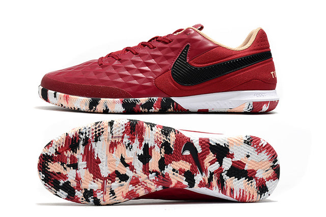 Chuteira Nike React Tiempo Legend 8 Pro Futsal IC - Vermelho/Preto