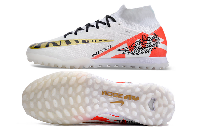 Chuteira Nike Mercurial Superfly 9 Elite Society - Branco/Vermelho