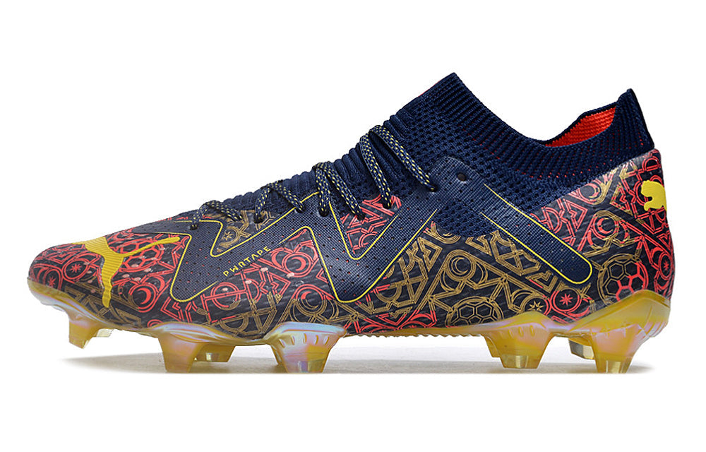 Chuteira Puma Future Ultimate FG - Azul/Amarelo