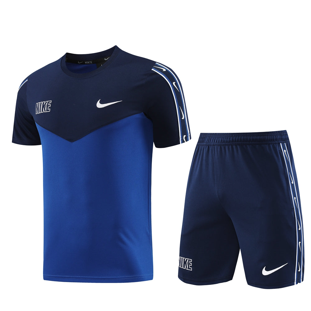 Conjunto Nike Repeat Camisa e Bermuda Casual Azul Marinho