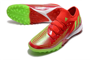 Chuteira Adidas Predator Edge.3 Low Society TF - Vermelho/Verde