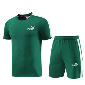 Conjunto Puma Camisa e Bermuda Verde Escuro