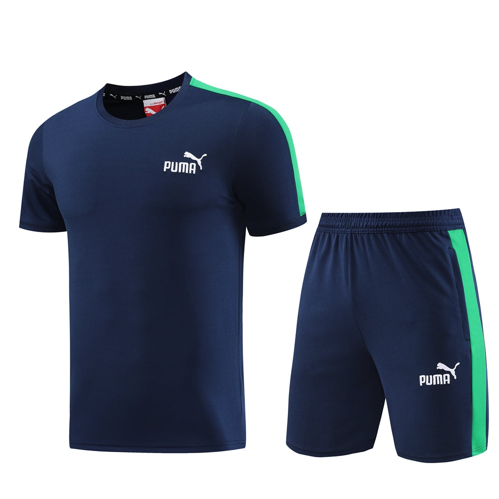 Conjunto Puma Camisa e Bermuda Azul Escuro