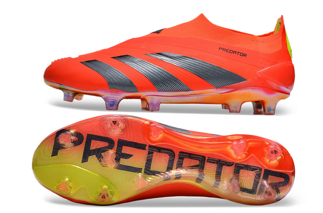 Chuteira Adidas Predstrike Elite Campo - Laranja/Preto