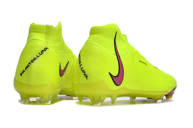 Chuteira Nike Campo Phantom Luna Elite Campo FG - Amarelo/Rosa