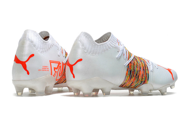 Chuteira Puma Future Z 1.1 Campo FG/AG - Branco/Laranja