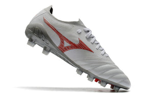 Chuteira Mizuno Morelia Neo 3 Campo FG - Cinza/Vermelho
