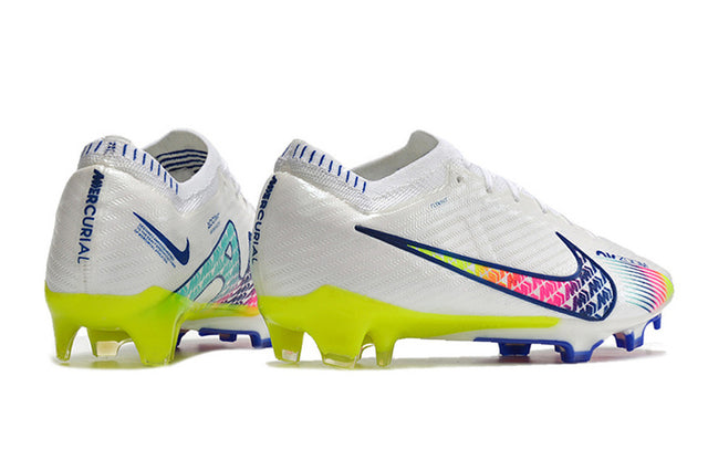 Chuteira Nike Air Zoom Mercurial Vapor 15 Elite FG - Branco/Rosa/Amarelo
