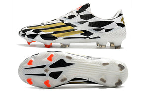 Chuteira Adidas F50 X Ghosted.1 FG - Branco/Preto/Dourado