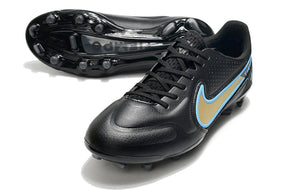 Chuteira Nike Tiempo 9 Elite Campo FG - Preto/Azul