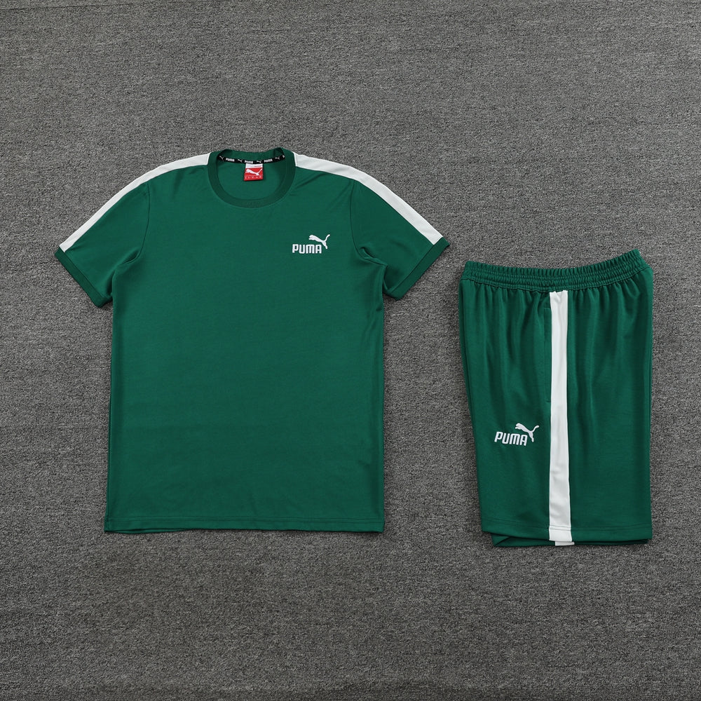 Conjunto Puma Camisa e Bermuda Verde Escuro
