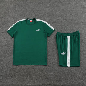 Conjunto Puma Camisa e Bermuda Verde Escuro