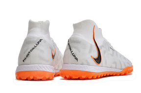 Chuteira Nike React Phantom Luna Elite Society - Branco/Laranja