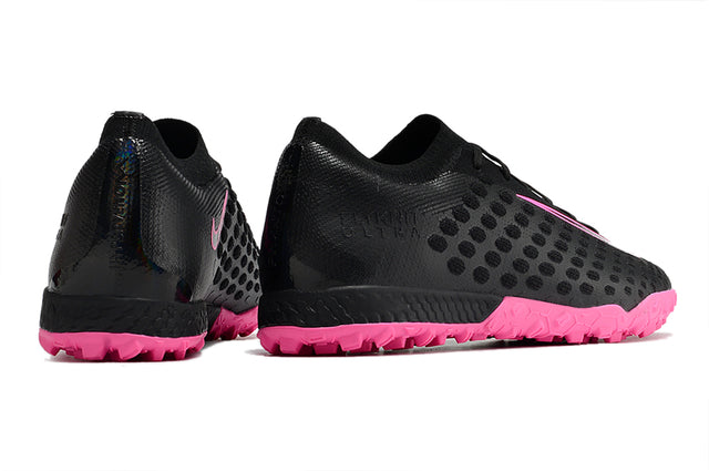 Chuteira Nike Phantom Ultra Venom Society TF - Preto/Rosa