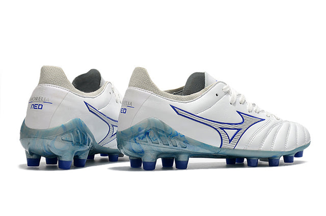 Chuteira Mizuno Morelia Neo 3 Campo FG - Branco/Azul