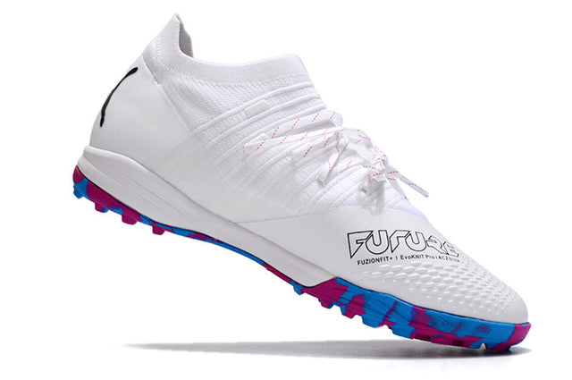 Chuteira Puma Future Z 1.4 Pro Cage Society - Branco/Colors
