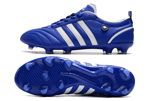 Chuteira Adidas Adipure Campo FG - Azul/Branco
