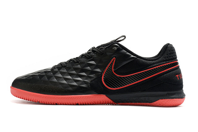 Chuteira Nike React Tiempo Legend 8 Pro Futsal IC - Preto/Laranja