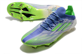 Chuteira Adidas Speedfow.1 FG - Branco/Verde/Azul