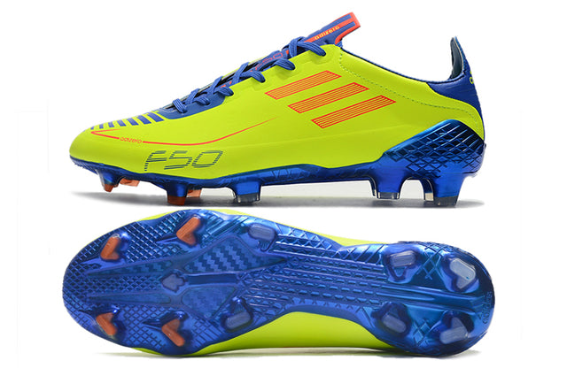 Chuteira Adidas F50 X Ghosted.1 FG - Verde/Azul/Laranja