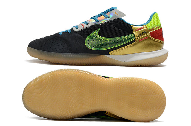 Chuteira Nike Street Gato Futsal IC - Preto/Verde