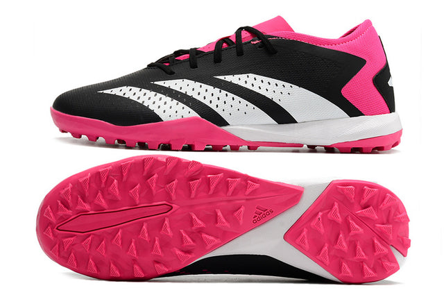 Chuteira Adidas Society Predator Accuracy.3 Low Society TF - Preto/Roxo