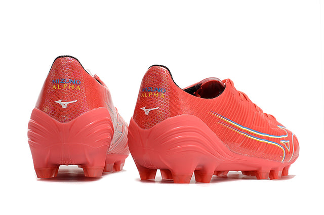 Chuteira Mizuno Alpha Japan FG - Vermelho/Branco