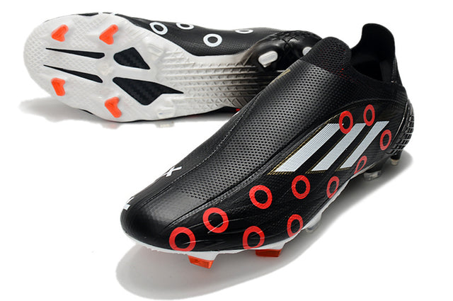 Chuteira Adidas Speedfow+ FG - Preto/Branco/Vermelho