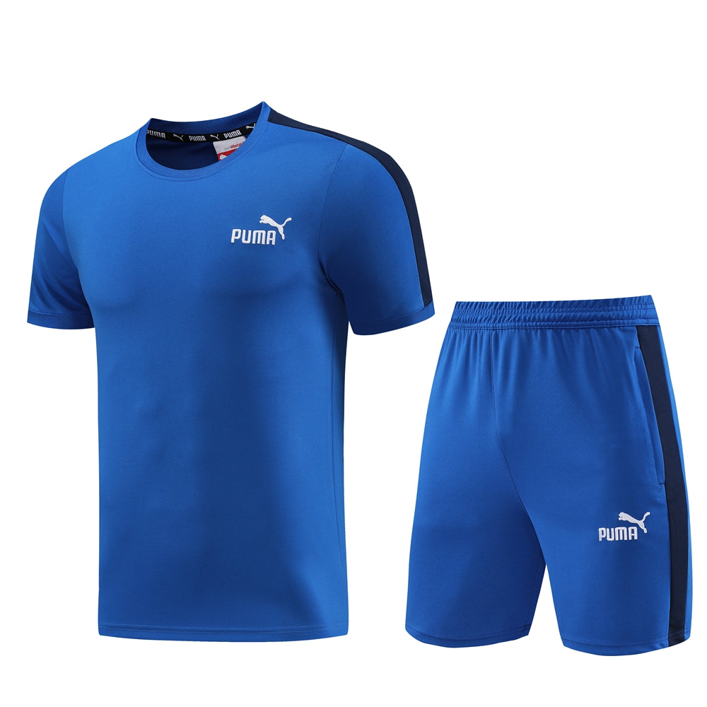 Conjunto Puma Camisa e Bermuda Azul Claro