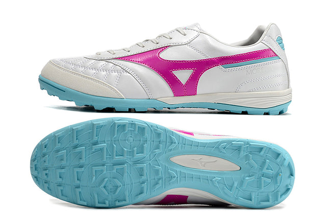Chuteira Mizuno Morelia Neo Sala Society - Branco/Rosa