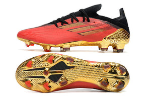 Chuteira Adidas Speedfow.1 FG - Vermelho/Dourado/Preto