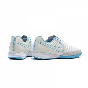 Chuteira Nike Tiempo Legend 7 Finale Futsal - Branco/Azul