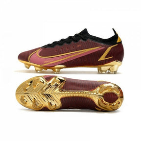 Chuteira Nike Mercurial Vapor 14 Elite Campo FG - Vinho/Dourado