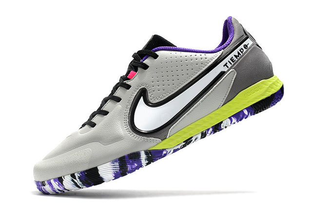 Chuteira Nike React Tiempo Legend 9 Pro Futsal IC - Cinza/Roxo