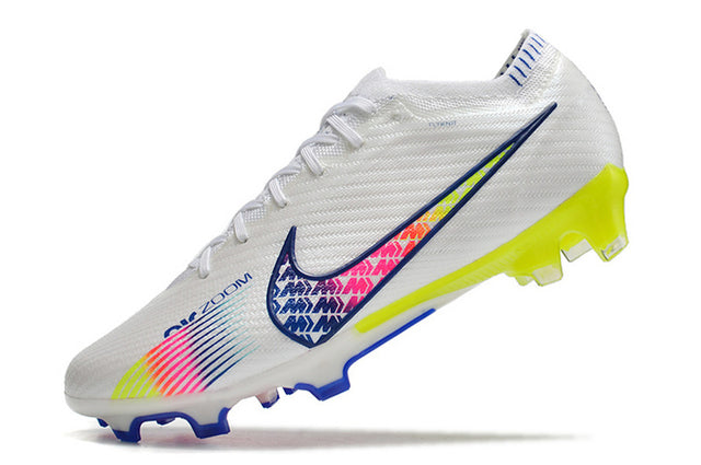 Chuteira Nike Air Zoom Mercurial Vapor 15 Elite FG - Branco/Rosa/Amarelo