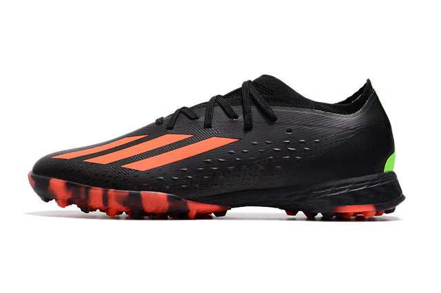 Chuteira Adidas X Speedportal.1 Society TF - Preto/Laranja